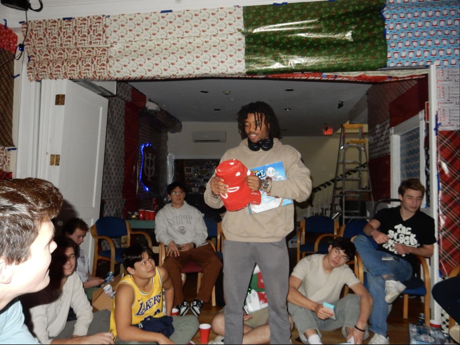 A brother taking the floor to deliver a roast.